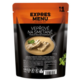 Nahrung Hauptspeise Expres menu Schweinefleisch in Sahne 300 g