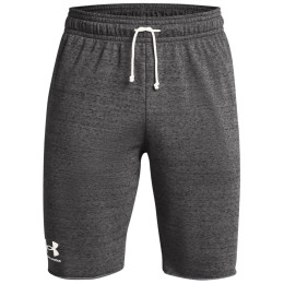 Herrenshorts Under Armour Rival Terry Short grau/weiß Castlerock Light Heather / / Onyx White