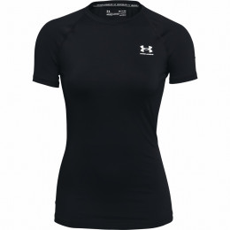 Damen-Funktionsshirt Under Armour HG Authentics Comp SS schwarz Black/White