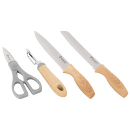 Messer-Set Outwell Chena Knife Set Peeler Scissor braun