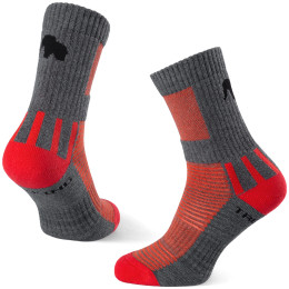 Socken Zulu Trekking Women rot/grau