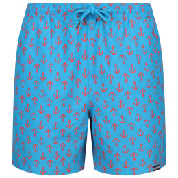 Herrenshorts Regatta Loras Swim Short m blau/rot Fluro Blue Anchor Print