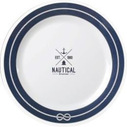 Teller Brunner Dinner plate blue weiß/blau