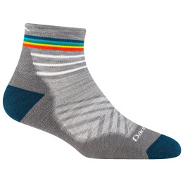 Damensocken Darn Tough W Run Quarter Ultra-Lightweight With Cushion grau gray