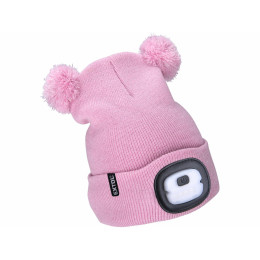 Mütze mit Stirnlampe Extol Kids rosa