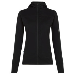 Damen Funktions-Sweatshirt Icebreaker W M 300 Descender LS Zip Hoodie schwarz Black