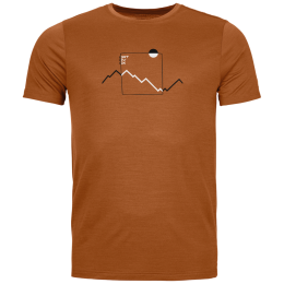 Herren-T-Shirt Ortovox 150 Cool Peak Focus Ts Men's braun Bristle Brown