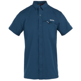 Herrenhemd Regatta Trav Pack Awy SS Shrt blau MoonLt Denim