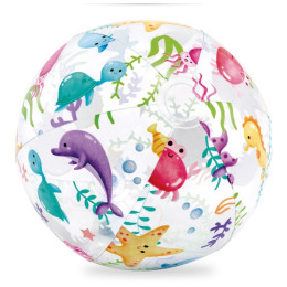 Aufblasbarer Ball Intex Lively Print Balls 59040NP weiß/lila