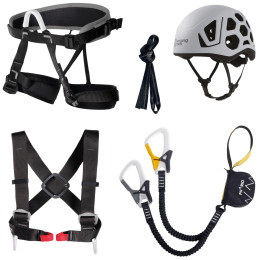 Klettersteigset Singing Rock Packet Ferrata Exp II schwarz/grau