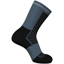 Herrensocken Icebreaker M Mer Run+ Ultralight Crew schwarz/grau BLACK/GRAPHITE