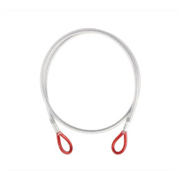 Ankerschlaufe Singing Rock Steel Lanyard "I" 180 cm silber/rot