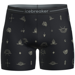Herren-Boxershorts Icebreaker M Mer 150 Anatomica Boxers Explore More schwarz/beige Black/Aop