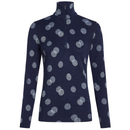 Damen Funktions-Sweatshirt Icebreaker W Mer 260 Vertex LS Half Z FallFl dunkelblau Midnight Navy/Snow/J