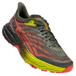 Herren Laufschuhe Hoka M Speedgoat 5 grün Thyme / Fiesta