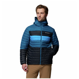 Herrenjacke Columbia Powder Pass™ Hooded Jacket blau/schwarz Black, Phoenix Blue, Compass Blue