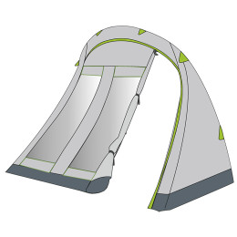 Seitenplane Coleman Porch with closure 4 P tent grau