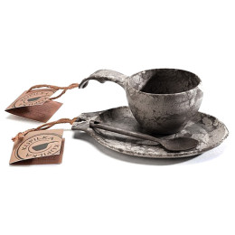 Geschenkset Kupilka Kuksa 210 ml + Teller + Löffel schwarz