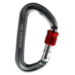 Karabiner Ocún Hawk Screw schwarz/rot Anthracite/Red