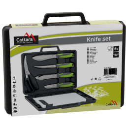 Grillmesser Cattara Grillmesser-Set 4+1+1 schwarz