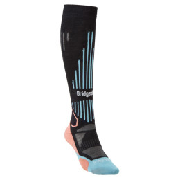 Damensocken Bridgedale Ski Lightweight Women's schwarz Black/Coral/