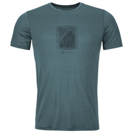 Herren-T-Shirt Ortovox 120 Cool Tec Mtn Cut Ts M blau/grau dark arctic grey