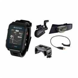 Armbanduhr Sigma iD.TRI Set schwarz
