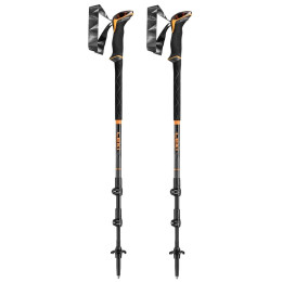 Trekkingstöcke Leki Sherpa Lite schwarz/orange neonorange-black-denimblue
