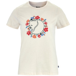 Damen-T-Shirt Fjällräven Fjällblomster Fox T-shirt W weiß Chalk White