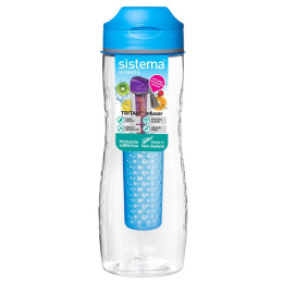 Flasche Sistema Tritan Infuser Bottle 800ml blau Blue