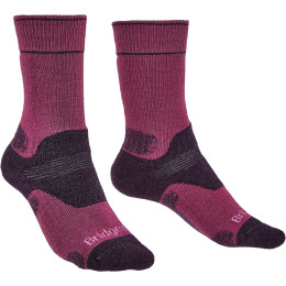 Damensocken Bridgedale Hike MW MP Boot lila Berry/Plum