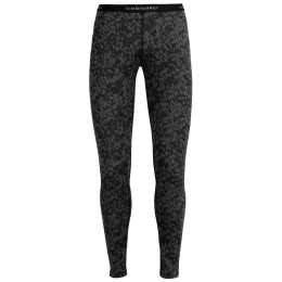 Damen-Leggings Icebreaker 200 Oasis Leggings Forest Shadows schwarz/grau Black/Aop