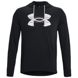 Herren-Sweatshirt Under Armour Rival Terry Logo Hoodie schwarz Black/Pitch Gray/Onyx White