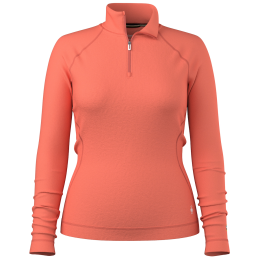 Damen-Funktionsshirt Smartwool W Classic Thermal Merino Base Layer 1/4 Zip korallenfarbe CORAL REEF