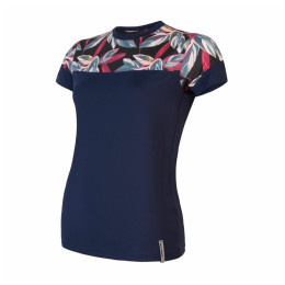 Damen-Funktionsshirt Sensor Coolmax Impress Deep Blue/Leaves blau Deep Blue/Leaves