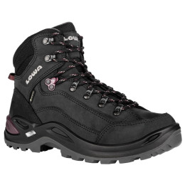 Damenschuhe Lowa Renegade GTX Mid Ws schwarz/rosa black/prune