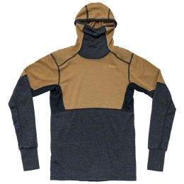Herren Funktions-Sweatshirt Devold Expedition Arctic Pro Hoodie Man schwarz/braun WHEAT