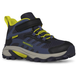 Kinderschuhe Merrell Moab Speed 2 Mid A/C Wtpf blau/gelb navy/hi viz