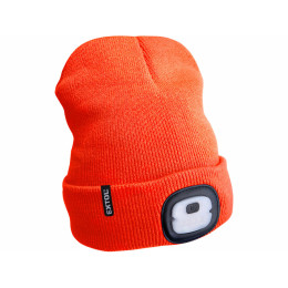 Mütze mit Stirnlampe Extol Light Economy orange