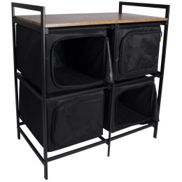 Campingschrank Bo-Camp Lawton schwarz Black/Brown