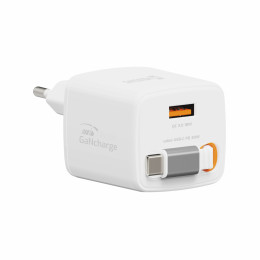 Adapter Swissten SlideCharge Gan 30W, 1X USB-A 18W weiß bílá