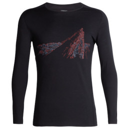 Herren-T-Shirt Icebreaker Mens 200 Oasis Deluxe Raglan LS Crewe La Meije