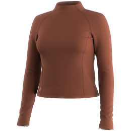 Damen-Funktionsshirt Smartwool Women's Active Merino Movement Mock Neck ziegel Burnt Sienna