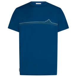 Herren-T-Shirt Icebreaker Men Merino 150 Tech Lite SS Tee Range Stripes blau Atlantis