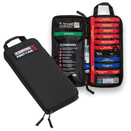 Reise-Verbandskasten Survival First Aid Kit - Slimline schwarz Black