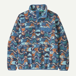 Damen-Sweatshirt Patagonia W's LW Synch Snap-T P/O blau Swallowtail Geo: Still Blue