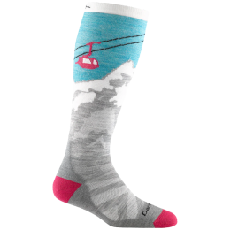Damen-Kniestrümpfe Darn Tough Yeti Otc Midweight With Cushion blau aqua