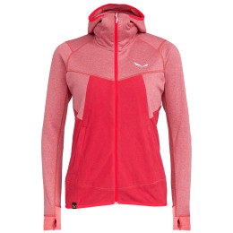 Damen-Sweatshirt Salewa Puez Hybrid PL W FZ rot 1836 rose red melange/6110