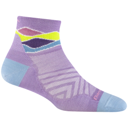 Damensocken Darn Tough Run Quarter Ultra-Lightweight rosa lavender