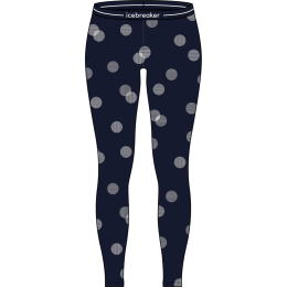 Damen-Funktionsunterhose Icebreaker W Mer 260 Vertex Leggings FallFlakes dunkelblau Midnight Navy/Snow/J